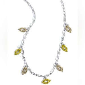 Yellow Lips Necklace